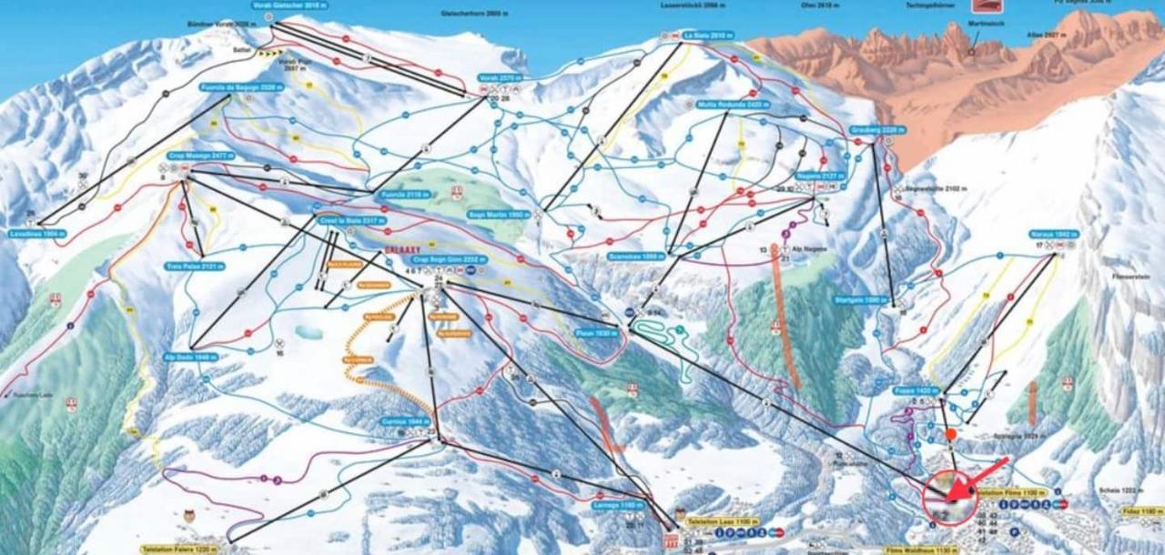 Ferienwohnung 3,5 Zimmer Direkt An Ski- Und Bikepiste فيلمز المظهر الخارجي الصورة